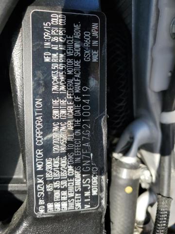 2016 SUZUKI GSX-R600 - JS1GN7FA7G2100419