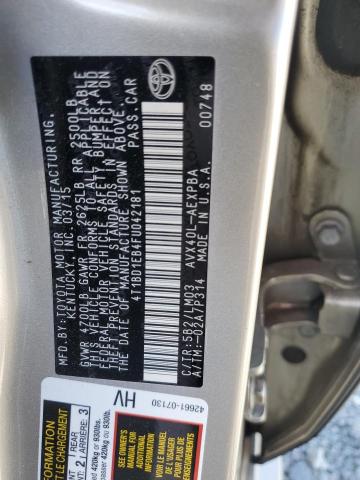 2015 TOYOTA AVALON HYB 4T1BD1EB4FU042181