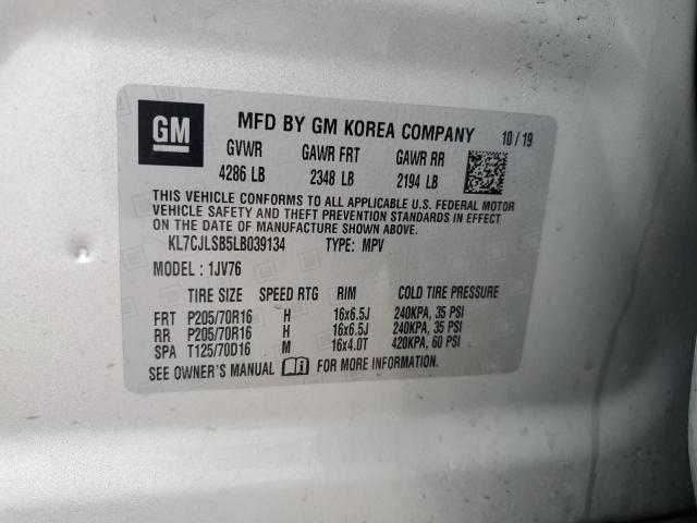 2020 CHEVROLET TRAX 1LT - KL7CJLSB5LB039134