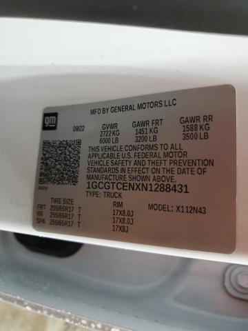 2022 CHEVROLET COLORADO L - 1GCGTCENXN1288431