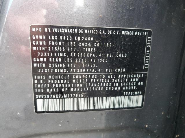 2018 VOLKSWAGEN TIGUAN SE - 3VV2B7AX7JM177975