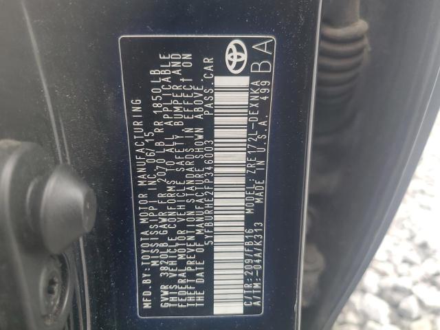 2015 TOYOTA COROLLA L - 5YFBURHE2FP346003
