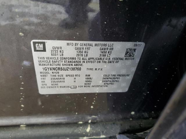 2018 CADILLAC XT5 LUXURY - 1GYKNCRS0JZ138760