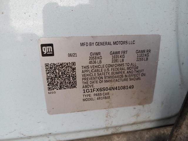 2022 CHEVROLET BOLT EV 2L - 1G1FX6S04N4108149