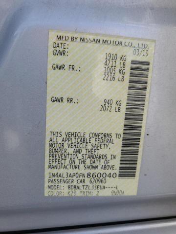2015 NISSAN ALTIMA 2.5 - 1N4AL3AP0FN860040
