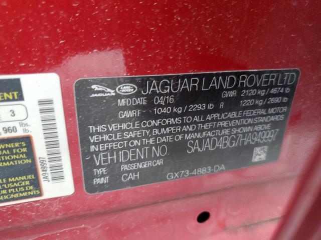2017 JAGUAR XE PREMIUM SAJAD4BG7HA949997