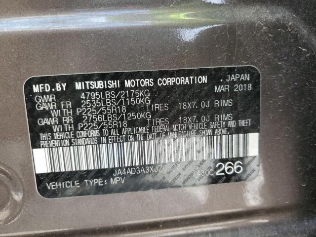 2018 MITSUBISHI OUTLANDER - JA4AD3A3XJZ052312