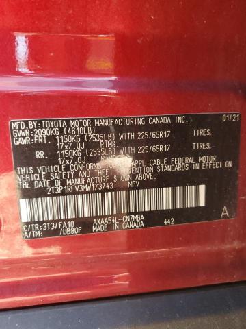 2021 TOYOTA RAV4 XLE - 2T3P1RFV3MW173743