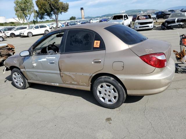 KIA RIO 2002 gold sedan 4d gas KNADC123826190150 photo #3