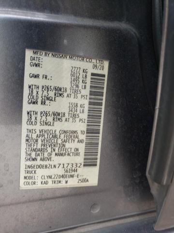 2020 NISSAN FRONTIER S - 1N6ED0EB2LN717332
