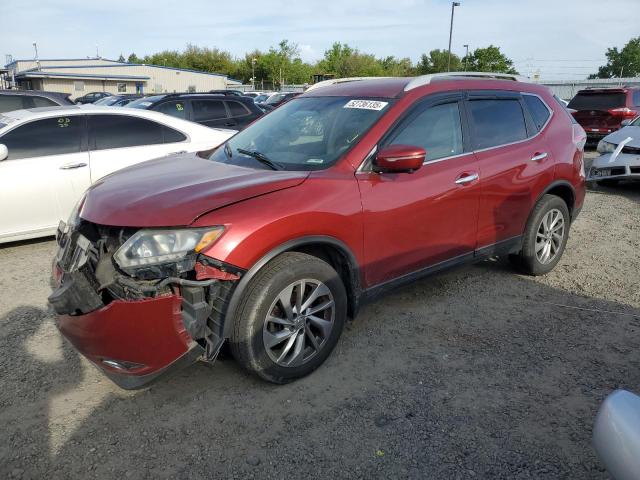 NISSAN ROGUE S 2014 red  gas 5N1AT2MV3EC802640 photo #1