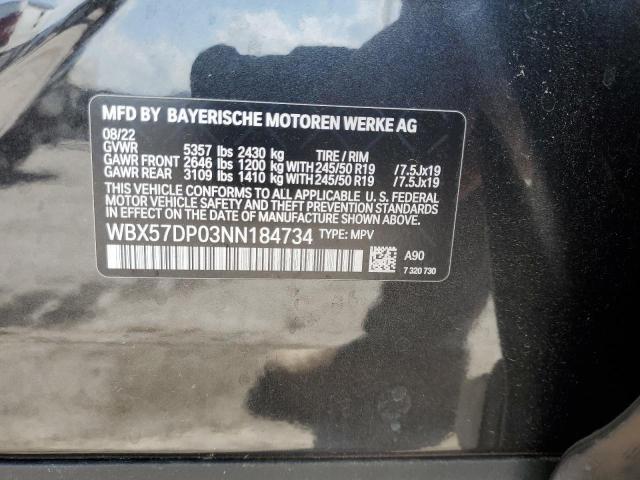 2022 BMW X3 XDRIVE3 - WBX57DP03NN184734
