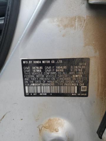 2016 HONDA FIT EX JHMGK5H72GX036263