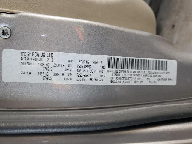 2016 DODGE GRAND CARA - 2C4RDGBGXGR322112