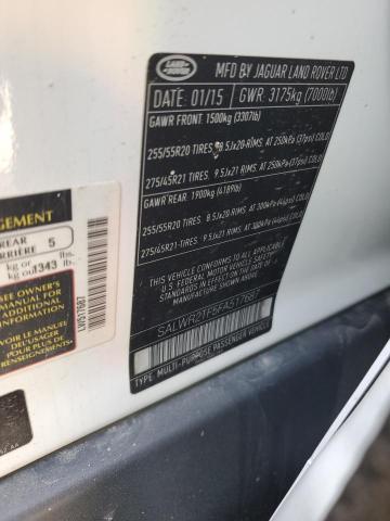 2015 LAND ROVER RANGE ROVE - SALWR2TF5FA517687