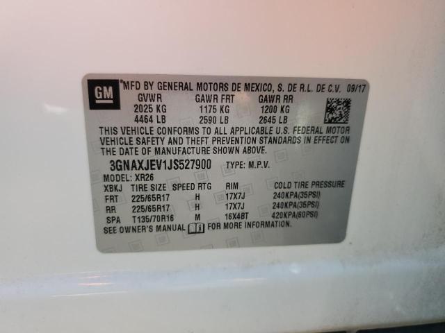 2018 CHEVROLET EQUINOX LT - 3GNAXJEV1JS527900