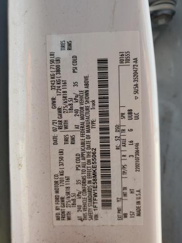 2021 FORD F150 SUPER 1FTFW1E58MKE55062