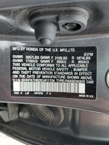 2019 HONDA CIVIC EX - SHHFK7H62KU411134