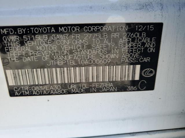 2016 LEXUS GS-F JTHBP1BL1GA000609