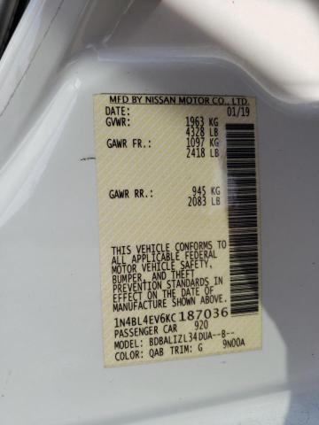 2019 NISSAN ALTIMA SL - 1N4BL4EV6KC187036