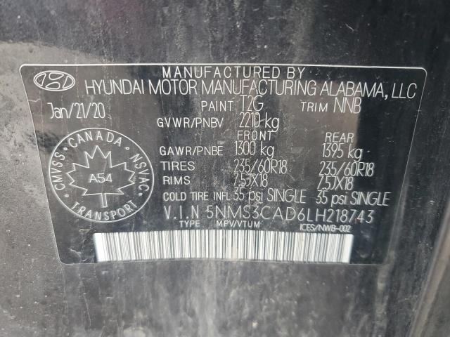 2020 HYUNDAI SANTA FE S - 5NMS3CAD6LH218743