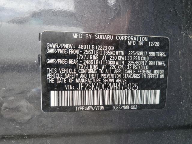 2021 SUBARU FORESTER - JF2SKADC2MH475025