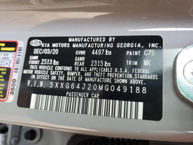 2021 KIA K5 GT LINE - 5XXG64J20MG049188