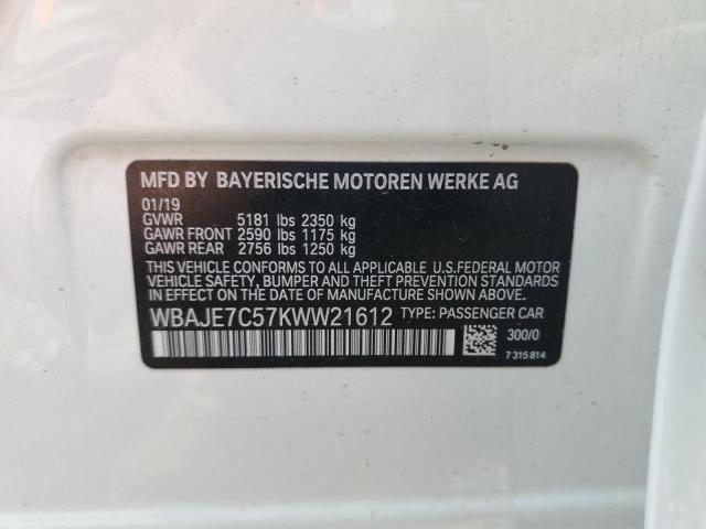 2019 BMW 540 XI WBAJE7C57KWW21612