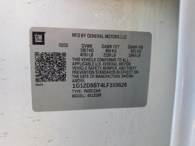 2020 CHEVROLET MALIBU LT - 1G1ZD5ST4LF103626