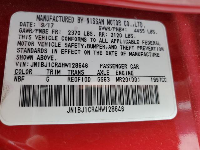 2017 NISSAN ROGUE SPOR JN1BJ1CR4HW128646