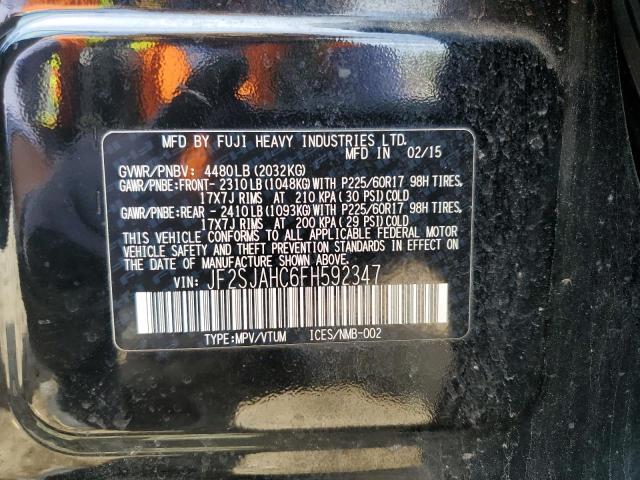 2015 SUBARU FORESTER 2 - JF2SJAHC6FH592347