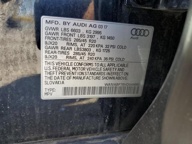 2017 AUDI Q7 PRESTIG - WA1VABF75HD049860