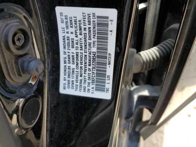 2020 HONDA CIVIC EXL - 19XFC1F73LE208543