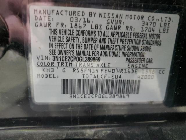 2016 NISSAN VERSA NOTE - 3N1CE2CP0GL389869