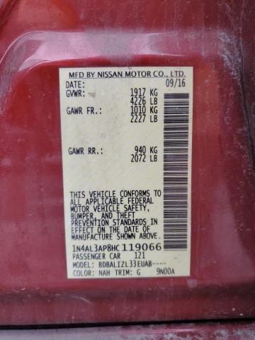 2017 NISSAN ALTIMA 2.5 - 1N4AL3AP8HC119066