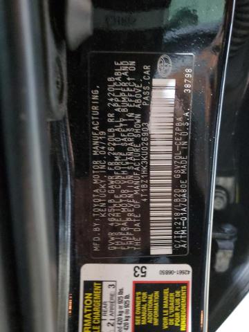 2019 TOYOTA CAMRY XSE - 4T1BZ1HK3KU026903