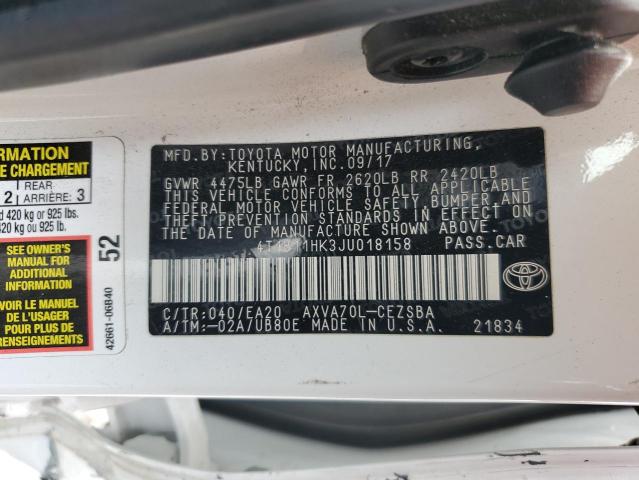 2018 TOYOTA CAMRY L - 4T1B11HK3JU018158