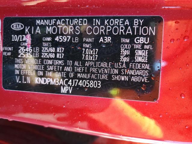 2018 KIA SPORTAGE L - KNDPM3AC4J7405803