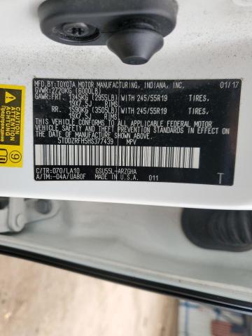 2017 TOYOTA HIGHLANDER - 5TDDZRFH5HS377439
