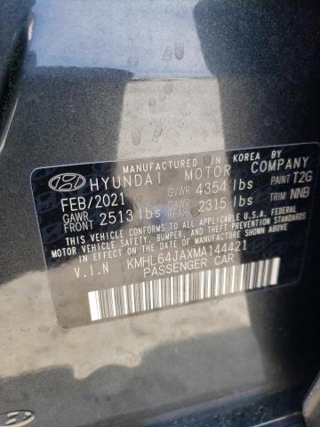 2021 HYUNDAI SONATA SEL - KMHL64JAXMA144421