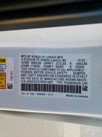 2024 HONDA CIVIC SPOR - 2HGFE2F51RH515867