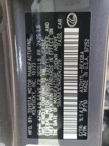2024 LEXUS ES 300H F 58ABA1C14RU042228