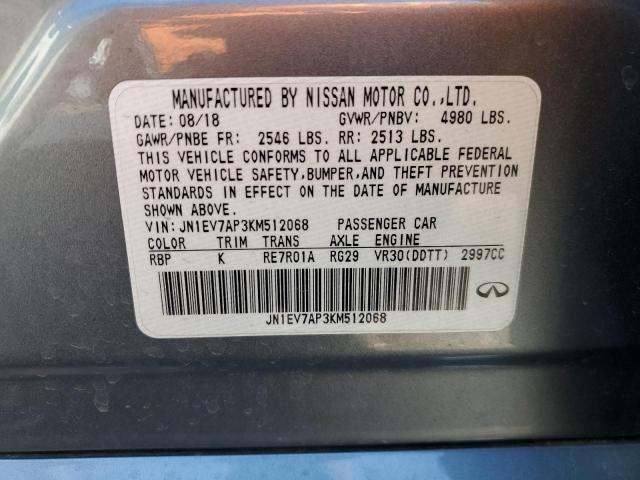2019 INFINITI Q50 LUXE - JN1EV7AP3KM512068