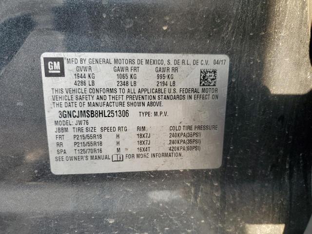 2017 CHEVROLET TRAX PREMI 3GNCJMSB8HL251306