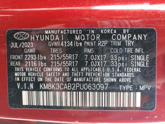 2023 HYUNDAI KONA SEL - KM8K3CAB2PU063097