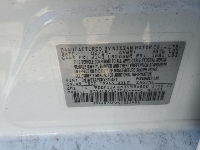 2019 NISSAN SENTRA S - 3N1AB7APXKY315421