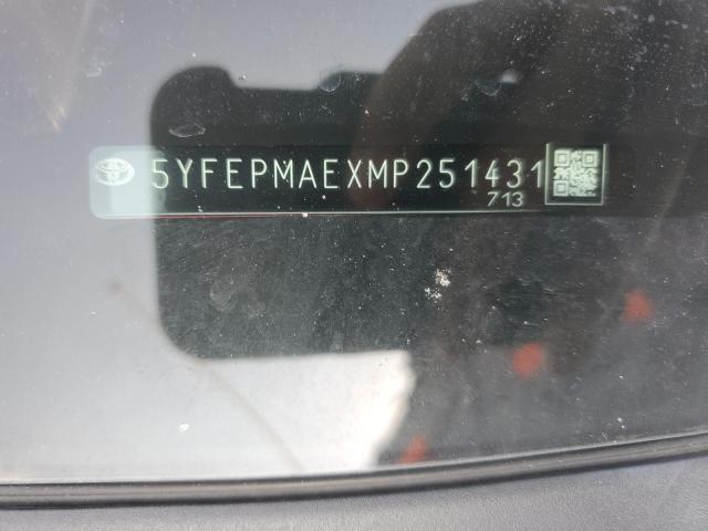 2021 TOYOTA COROLLA LE 5YFEPMAEXMP251431