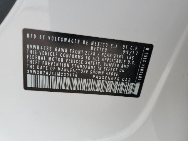 2018 VOLKSWAGEN JETTA S - 3VW2B7AJ4JM230476