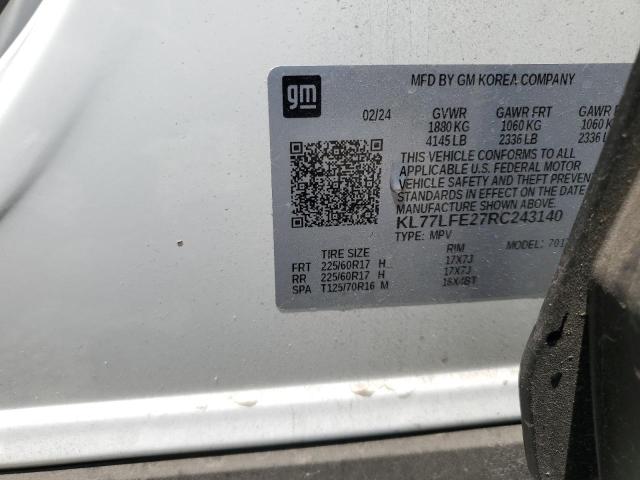 2024 CHEVROLET TRAX LS KL77LFE27RC243140