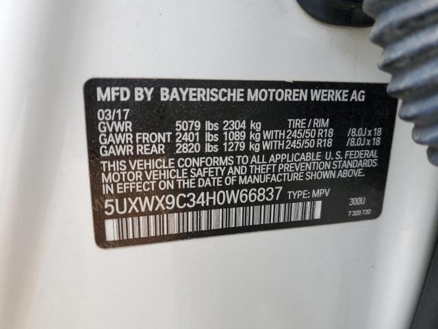2017 BMW X3 XDRIVE2 - 5UXWX9C34H0W66837